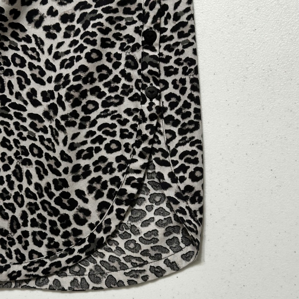 Foxcroft‎ Appleseed's Wrinkle Free Leopard Print Button Up Long Sleeve Shirt 18 - Picture 5 of 6